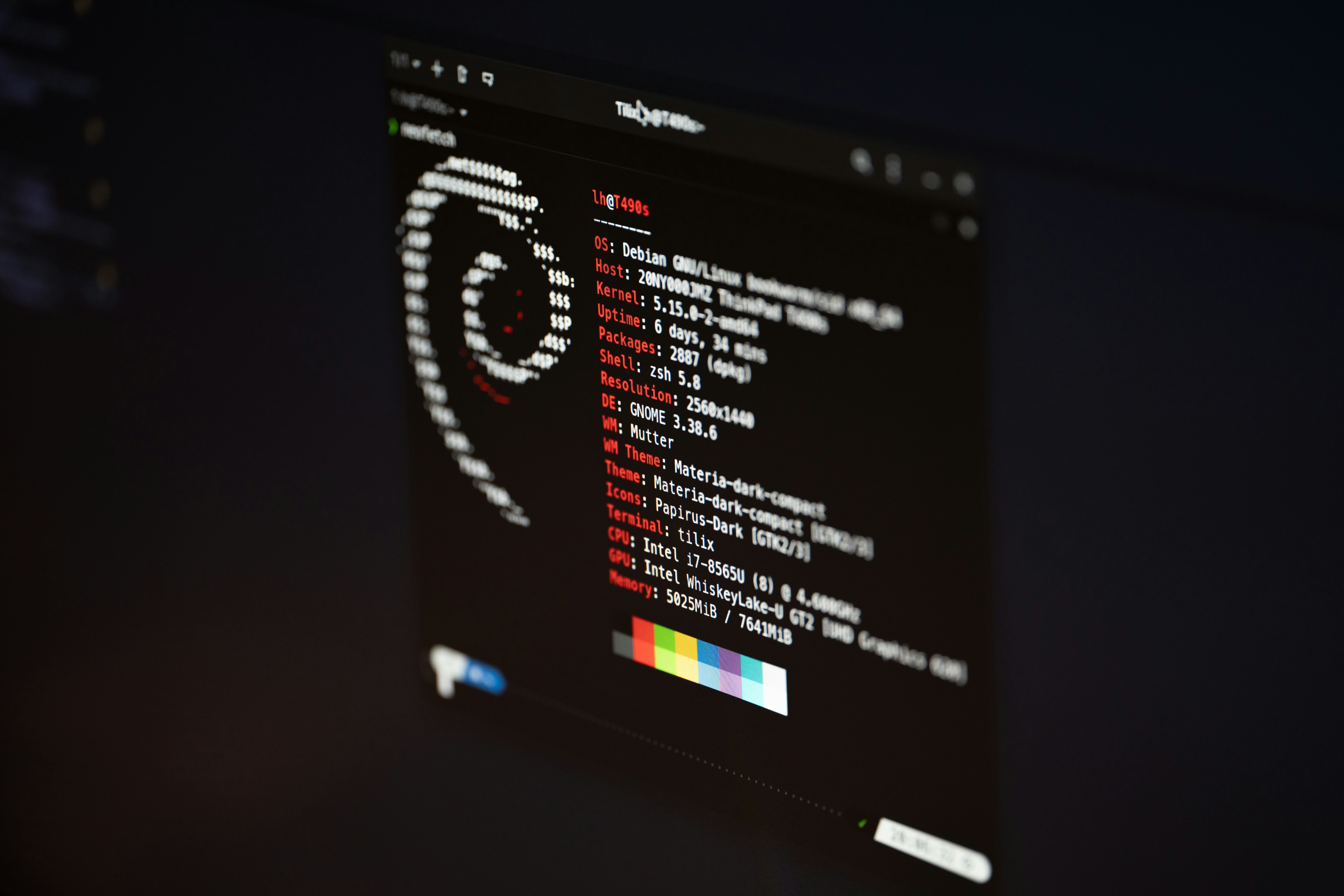 NeoFetch Debian Logo